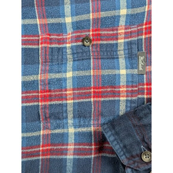 Woolrich Shirt Mens Large Blue Plaid Classic Fit Button Up Outdoor Campcore - Picture 4 of 9
